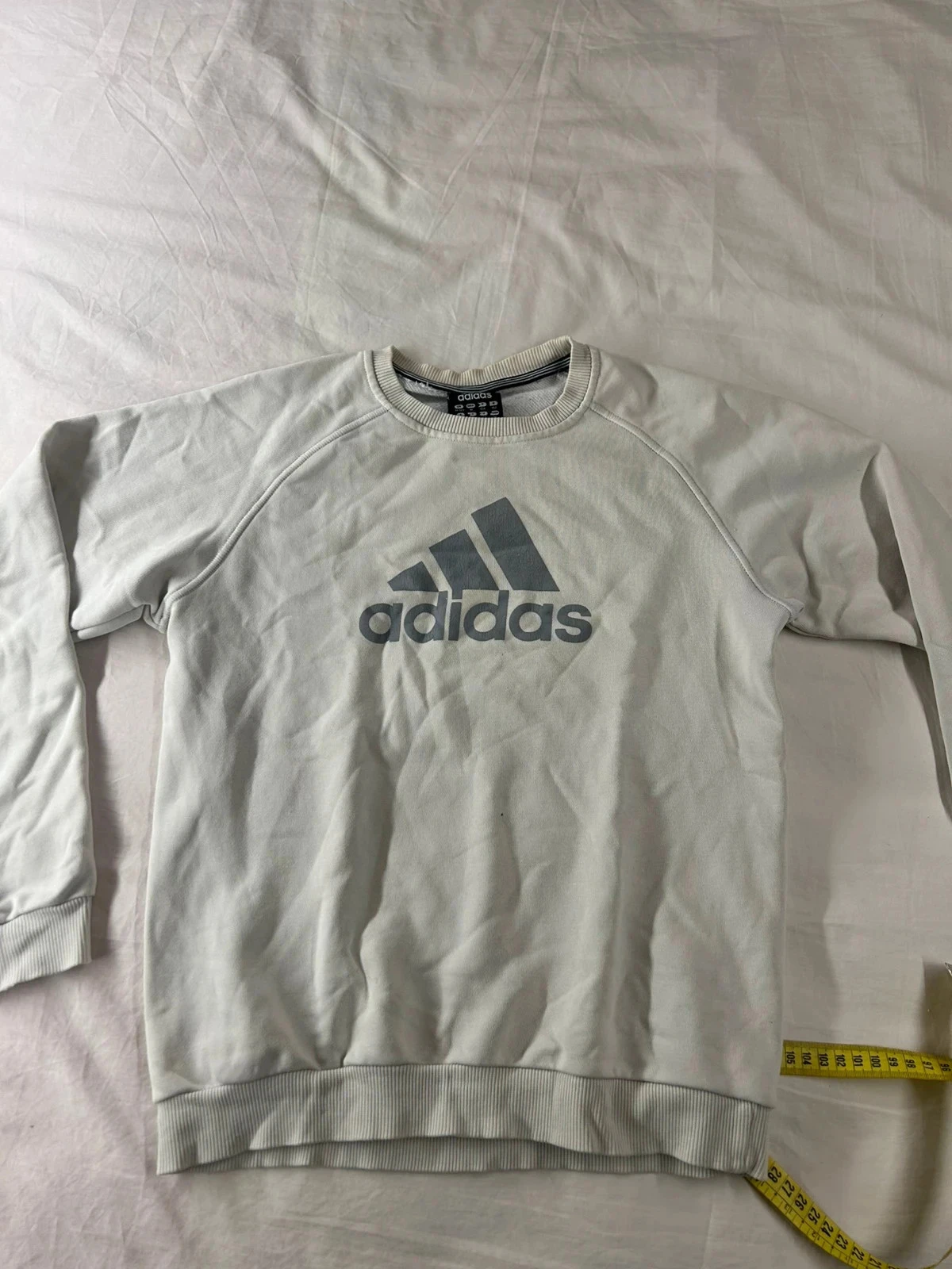 Vintage white adidas retro 90s 2000s style sweater – photo 2